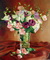 Bouquet de Lisianthus du marche sur nappe 