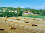Chateau Chapeau Cornu - les 4 saisons - L`été - huile sur toile