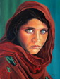 Portrait d`une jeune fille Afghane - huile sur toile