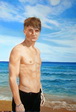 portrait de jeune homme en bord de mer - huile sur toile